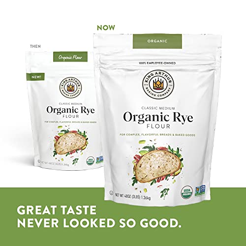 King Arthur Flour Organic Medium Rye Flour for Complex Flavorful... King Arthur Flour Organic Medium Rye Flour for Complex Flavorful...
