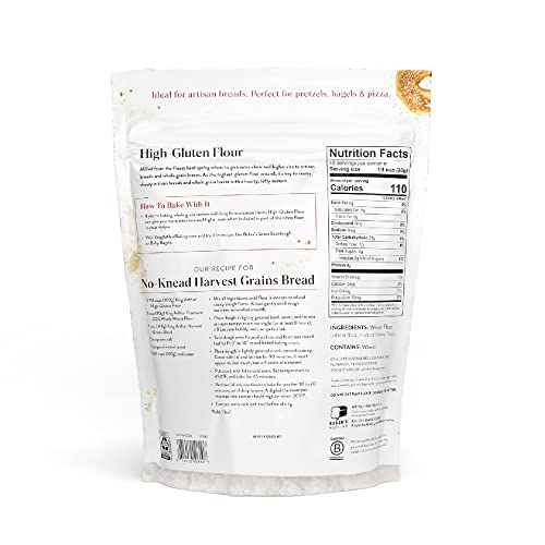 King Arthur High Gluten Flour, Contains Wheat Flour (wheat flour...