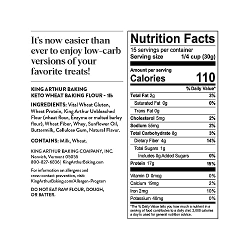 King Arthur, Keto Wheat Flour Blend, Non-GMO Project Verified, 1...