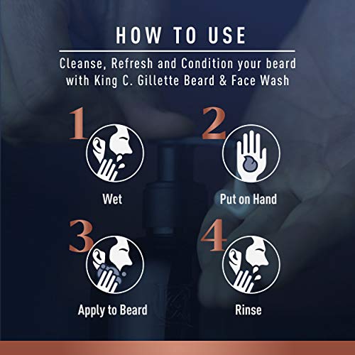 King C. Gillette Men’S Beard And Face Wash With Coconut Water, A