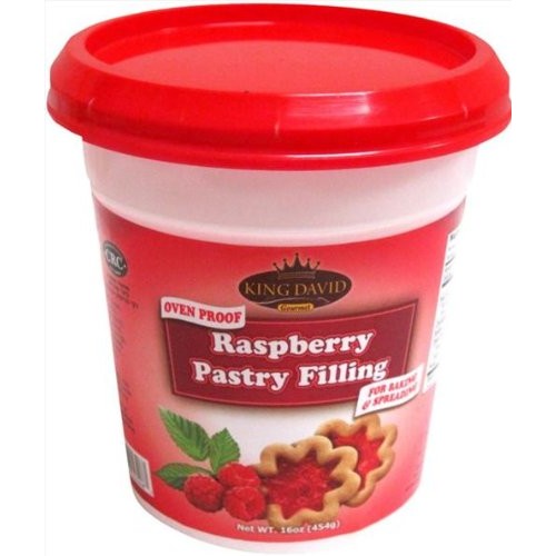 King David Oven Proof Kosher Raspberry Pastry Filling Pack Of 6