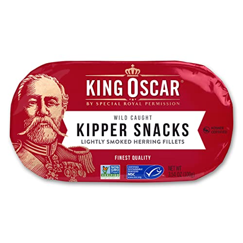 King Oscar Kipper Snacks, Smoked Herring Fillets, 3.54-Ounce Pa...