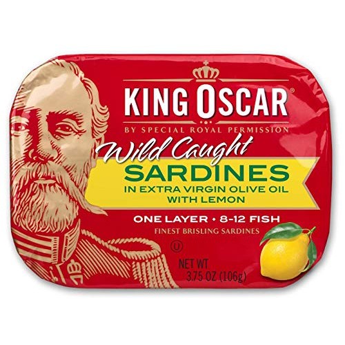King Oscar Sardines In Extra Virgin Olive Oil With Lemon, Evoo W