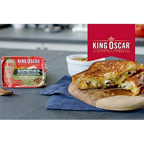 King Oscar Wild Caught Sardines In Extra Virgin Olive Oil, Hot J