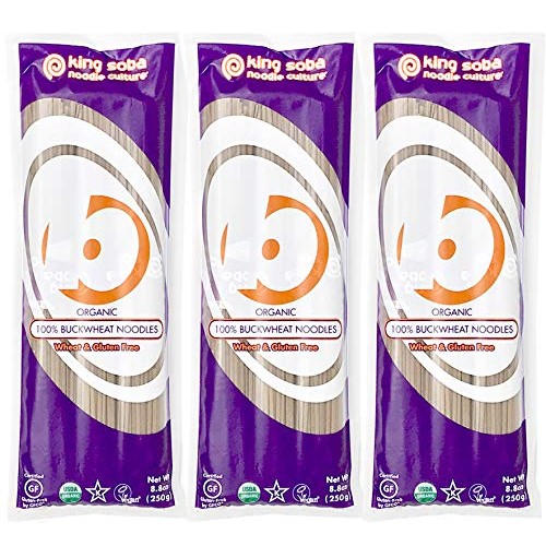 King Soba 3-Pack Gluten Free, Organic 100% Buckwheat Pasta Noodl