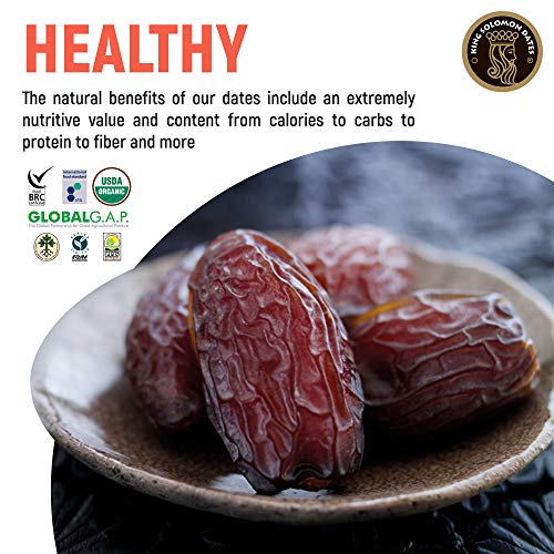 King Solomon 100% Organic Premium Medjoul Medjool Dates, 2.2Lbs