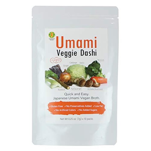 Japanese Umami Veggie Dashi Soup Stock - 2.47Oz 7G×10Pcs/Vegan