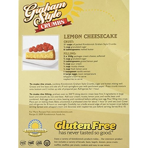 Kinnikinnick Crumbs - Graham Style Gluten Free, 10.5-Ounce Pack