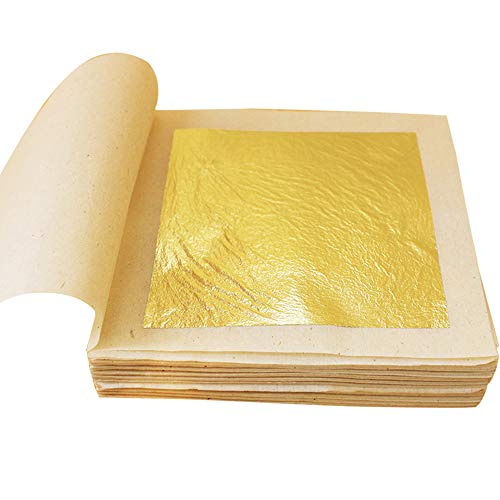 Kinno Edible Gold Leaf Sheets 3.7 X 3.7 24K Yellow Real Gold F