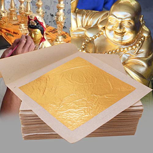Kinno Edible Gold Leaf Sheets 3.7 X 3.7 24K Yellow Real Gold F