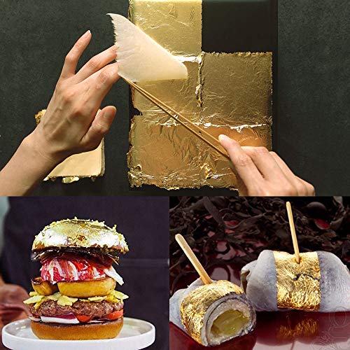 Kinno Edible Gold Leaf Sheets 30 Sheets 1.7 X 1.7 24K Yellow R