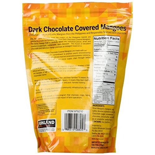 Kirkland Signature Dark Chocolate Covered Mangoes,19.4 Oz