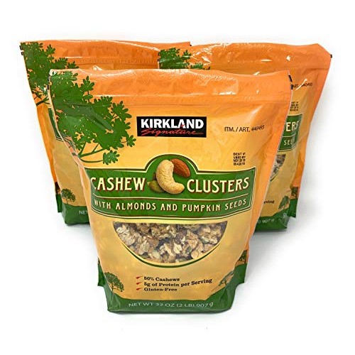Cashew Clusters With Almonds And Pumpkin Seeds 2 Pound Bag 3 Pack
