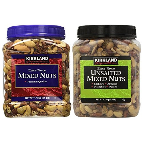 Kirkland Signature Mixed Nuts And Unsalted Mixed Nuts Bundle - I