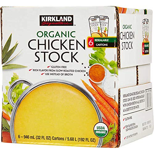 Kirkland Signature Organic Gluten-Free Chicken Stock Reasealable