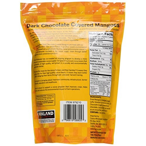 Kirkland Dark Chocolate Covered Mangoes 19.4 oz. (Pack of 2)