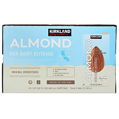 Kirkland Signature Almond Milk, 32 Fluid Ounce 12 Count