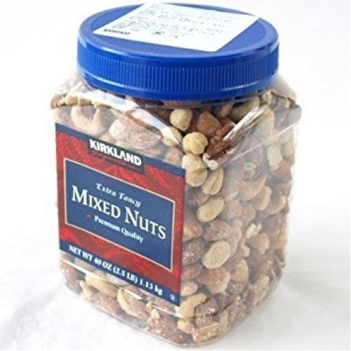 Kirkland Signature Extra Fancy Mixed Nuts: 2 Jars Of 40 Oz