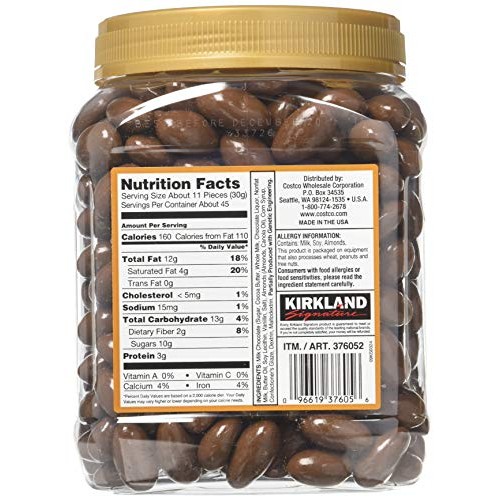 Kirkland Signature Milk Chocolate Almonds 2 Pack Jar