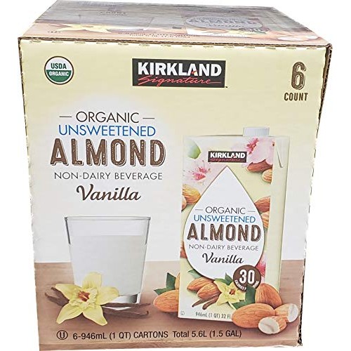 Kirkland Signature Organic Almond Unswtd Beverage, 192 Fl. Oz.