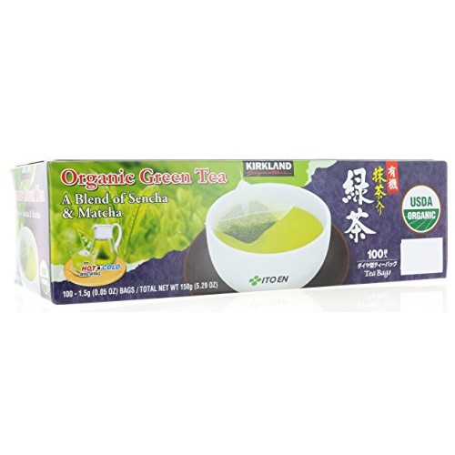 Kirkland Signature Organic Japanese Green Tea, A Blend of Sencha... Kirkland Signature Organic Japanese Green Tea, A Blend of Sencha...