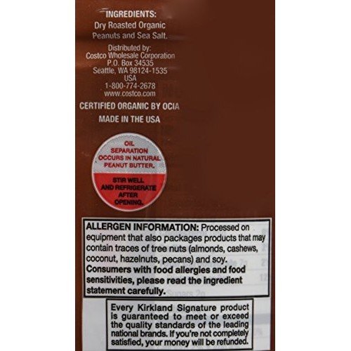 Kirkland Signature Organic Peanut Butter 2Count, 28 Oz