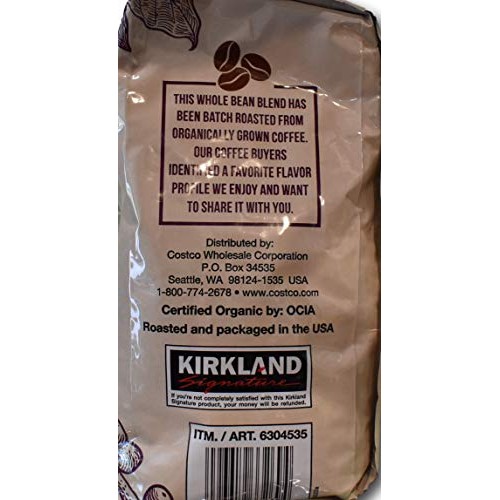 Kirkland Signature Organic Whole Bean Blend 100 % Arabica Beans