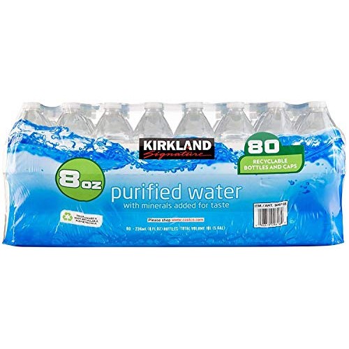 Kirkland Signature Premium Drinking Water, 8 Oz, 80Count - Pack