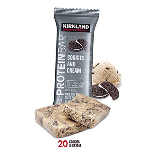 Kirkland Signature Protein Bars Cookies And Cream 2.12 Oz, 20-Count
