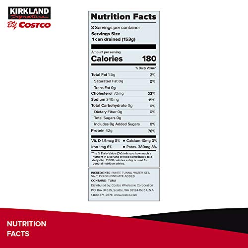 Kirkland Signature Solid White Albacore Tuna, 56 Ounce