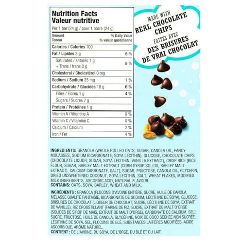 Kirkland Soft & Chewy Granola Bars, 64 Bars x 24g each, 1.5kg/3....