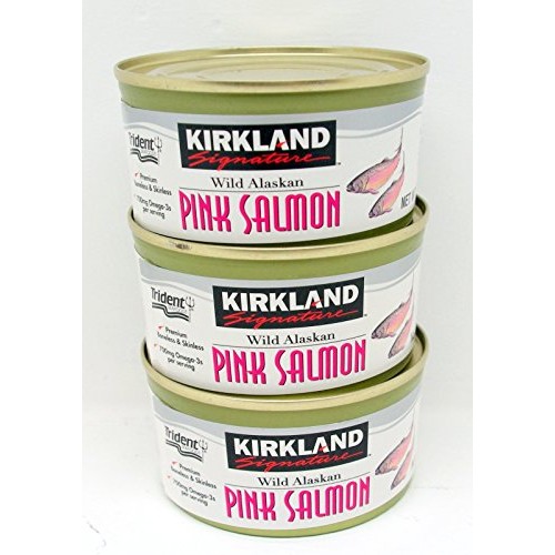 Kirklands Wild Alaskan Pink Salmon 3 6 Oz. Cans