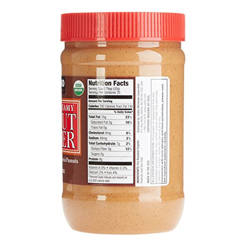 Organic Creamy Peanut Butter 3 - 28 Oz Jars