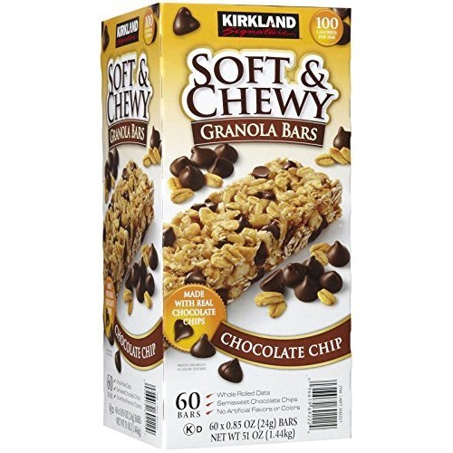 Kirkland Chewy Granola Bars Chocolate Chip, 60 Ct Net Wt 60 X 0.
