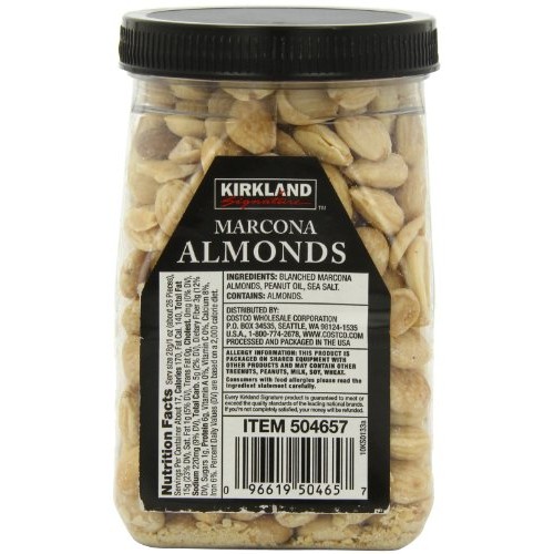 Kirkland Marcona Almonds, Roasted And Seasoned With Sea Salt, 17