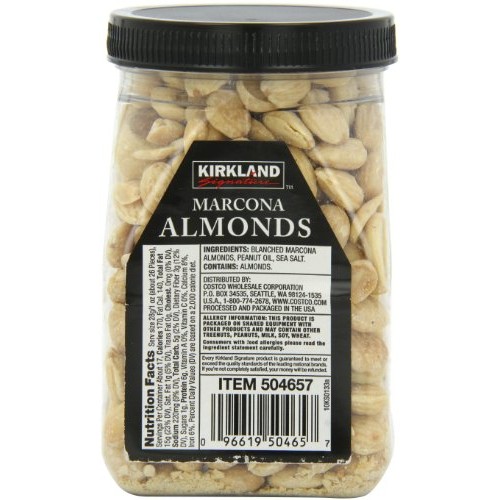 Kirkland Marcona Almonds, Roasted And Seasoned With Sea Salt, 17