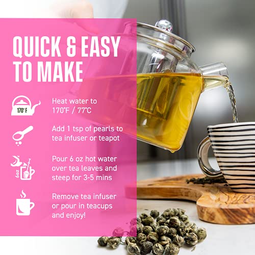 Jasmine Dragon Pearls Green Tea - Premium Flavor Organic Tea Jas