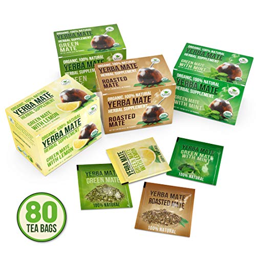 Organic Yerba Mate Tea Bags - Variety Pack - Mate Cocido - Natur