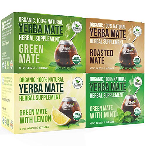 Organic Yerba Mate Tea Bags - Variety Pack - Mate Cocido - Natur