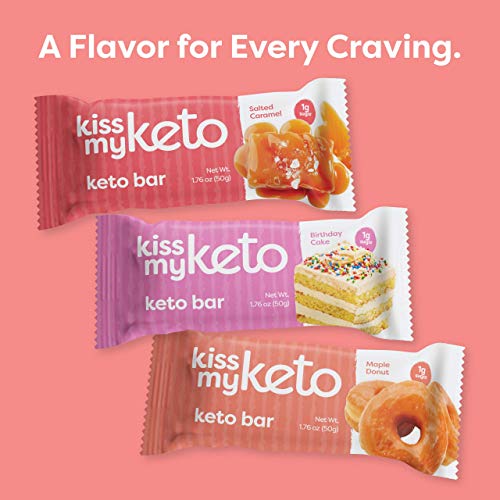 Kiss My Keto Bars Low Carb Bars 3g Net - White Chocolate Birth...