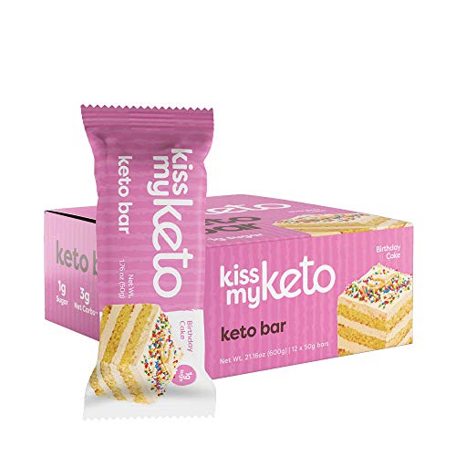 Kiss My Keto Bars Low Carb Bars 3g Net - White Chocolate Birth...