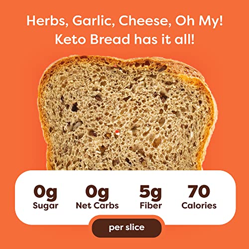 Kiss My Keto Bread Zero Carb 0g-Net – Wheat Bread Loaf, Low Ca...