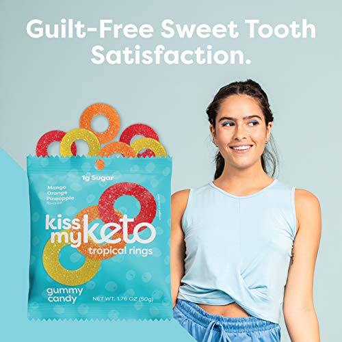 Kiss My Keto Candy Tropical Rings 1-Pack - Low Carb 2g, Low Su...