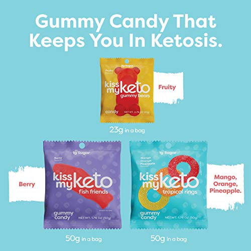 Kiss My Keto Candy Tropical Rings 1-Pack - Low Carb 2g, Low Su...