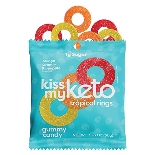 Kiss My Keto Candy Tropical Rings 1-Pack - Low Carb 2g, Low Su...
