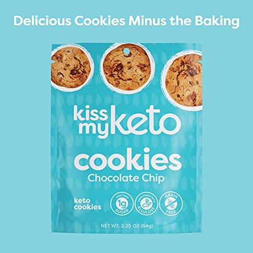 Kiss My Keto Cookies Chocolate Chip – 2g Net Low Carb Cookies, A...