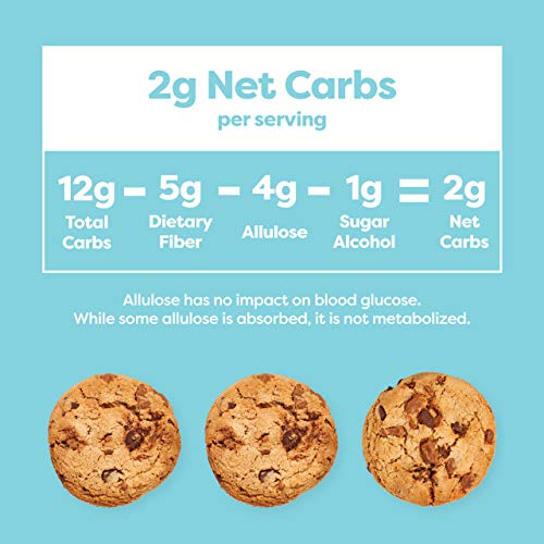 Kiss My Keto Cookies Chocolate Chip – 2g Net Low Carb Cookies, A...