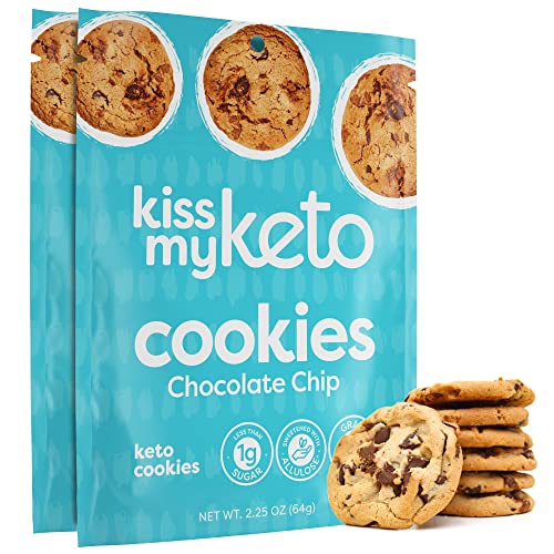 Kiss My Keto Cookies Chocolate Chip – 2g Net Low Carb Cookies, A...