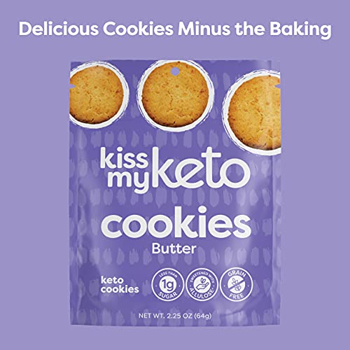 Kiss My Keto Cookies Vanilla Butter – 2g Net Low Carb Cookies, A...