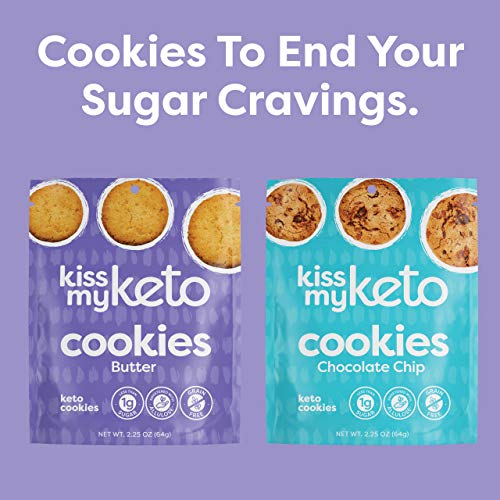 Kiss My Keto Cookies Vanilla Butter – 2g Net Low Carb Cookies, A...